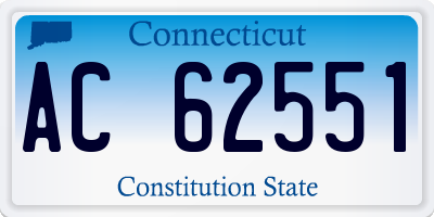 CT license plate AC62551