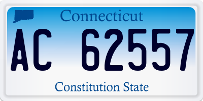 CT license plate AC62557