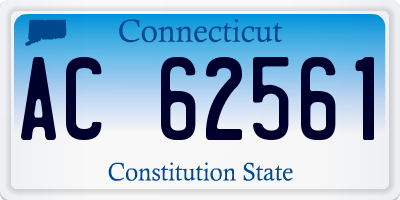 CT license plate AC62561
