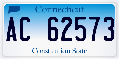 CT license plate AC62573