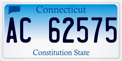 CT license plate AC62575