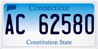CT license plate AC62580