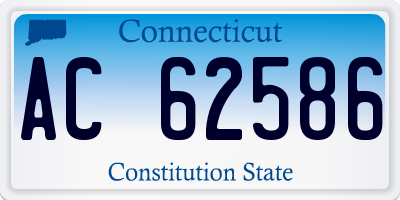 CT license plate AC62586