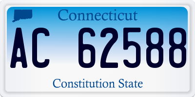 CT license plate AC62588