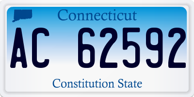 CT license plate AC62592
