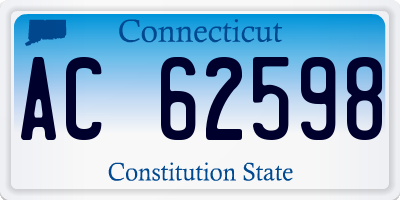 CT license plate AC62598