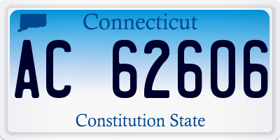 CT license plate AC62606