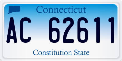 CT license plate AC62611