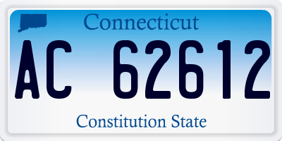 CT license plate AC62612