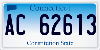 CT license plate AC62613