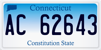 CT license plate AC62643