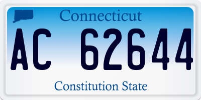 CT license plate AC62644