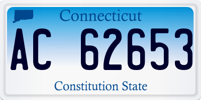 CT license plate AC62653