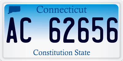 CT license plate AC62656