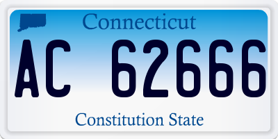 CT license plate AC62666