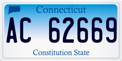 CT license plate AC62669