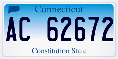 CT license plate AC62672