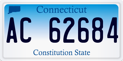 CT license plate AC62684
