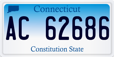CT license plate AC62686