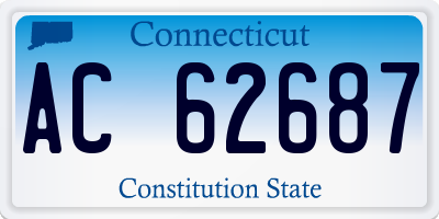CT license plate AC62687