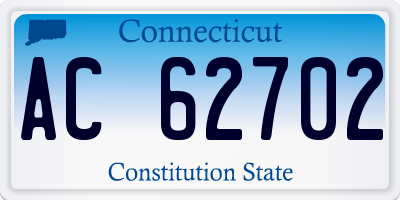 CT license plate AC62702