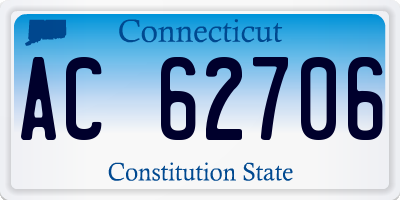 CT license plate AC62706