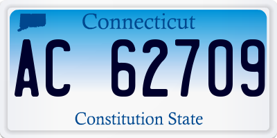 CT license plate AC62709