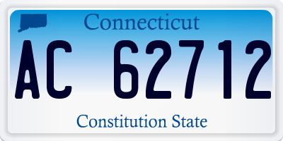 CT license plate AC62712
