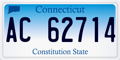 CT license plate AC62714