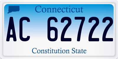 CT license plate AC62722