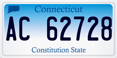 CT license plate AC62728