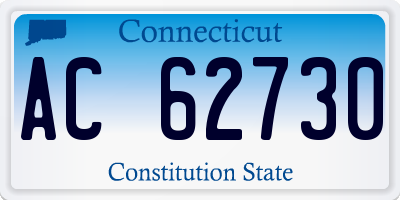 CT license plate AC62730