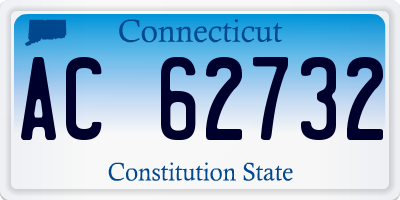 CT license plate AC62732