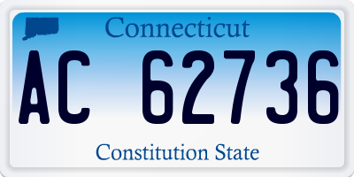 CT license plate AC62736