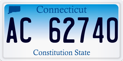 CT license plate AC62740