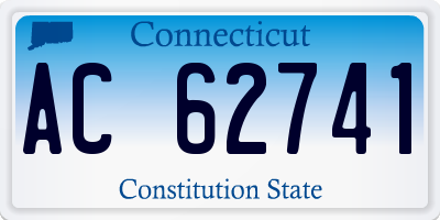 CT license plate AC62741