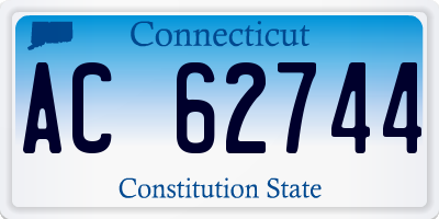 CT license plate AC62744