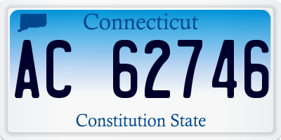 CT license plate AC62746