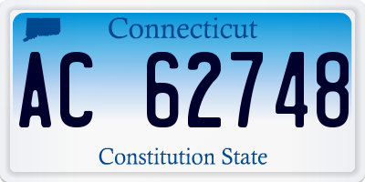 CT license plate AC62748