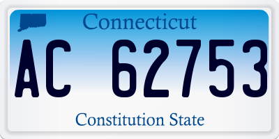 CT license plate AC62753