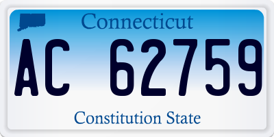 CT license plate AC62759