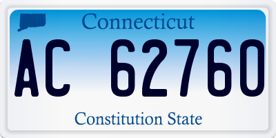 CT license plate AC62760