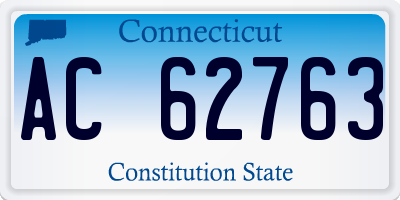 CT license plate AC62763
