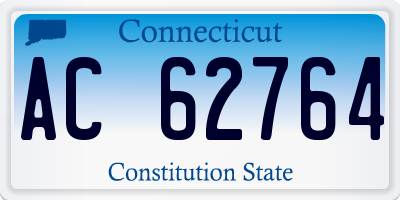 CT license plate AC62764