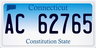 CT license plate AC62765