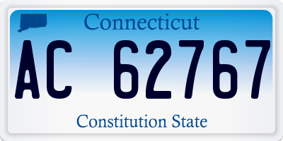 CT license plate AC62767