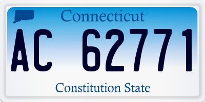 CT license plate AC62771