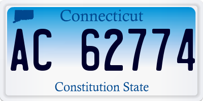 CT license plate AC62774