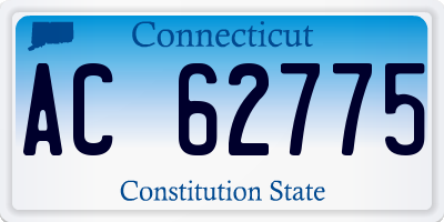 CT license plate AC62775