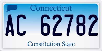 CT license plate AC62782
